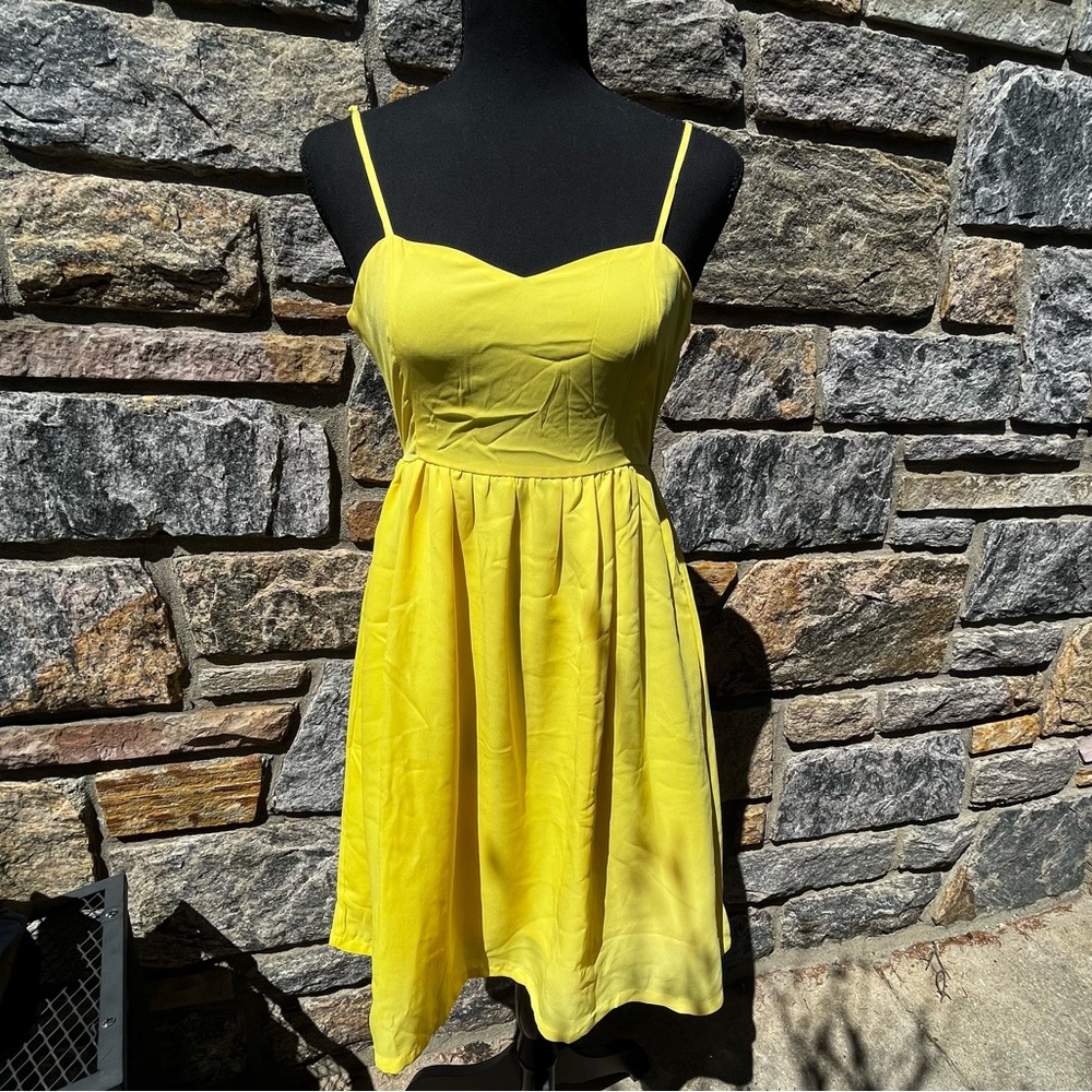 Yellow babydoll dress